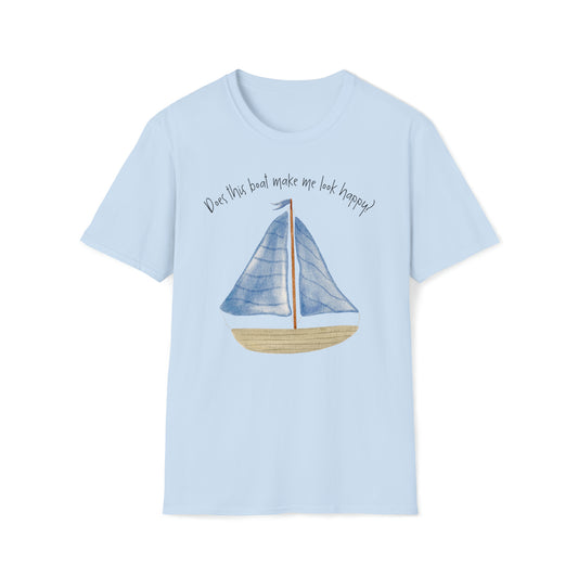 Does this boat make me look happy? Unisex Softstyle T-Shirt