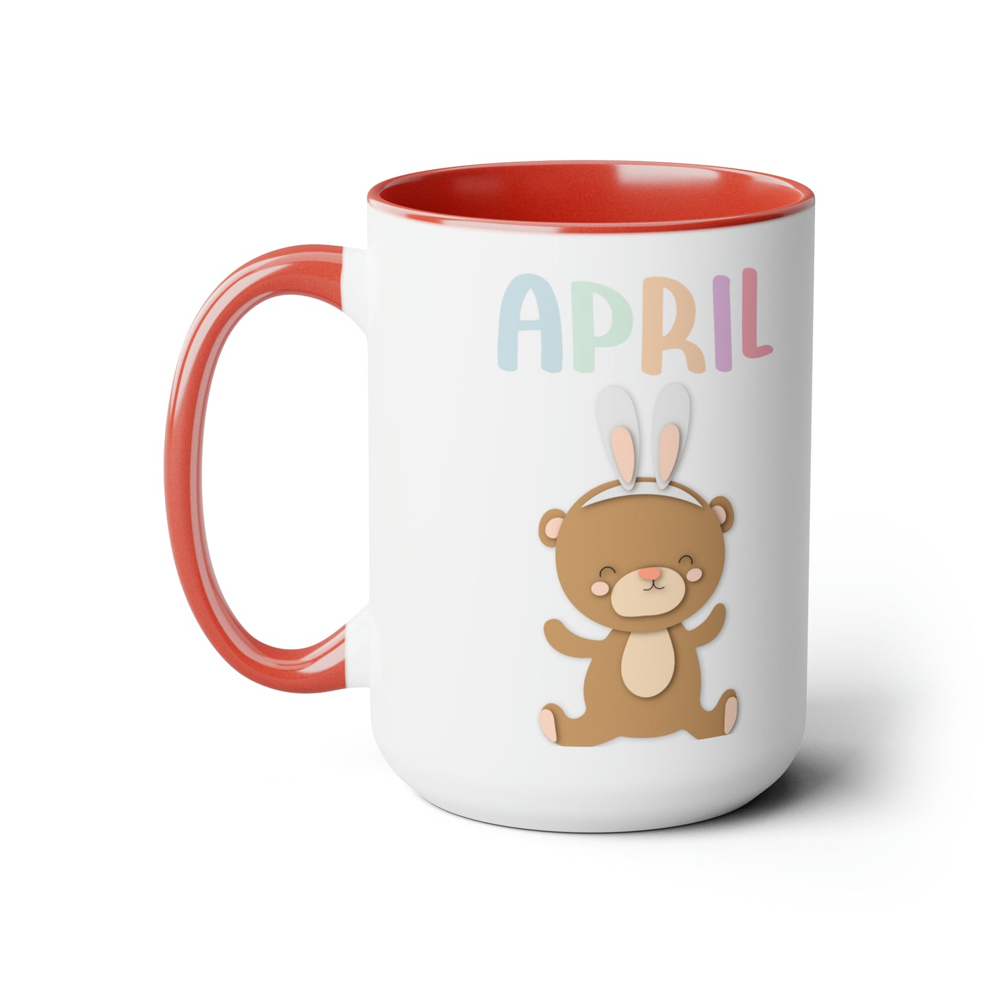 April Two-Tone Coffee Mugs, 15oz