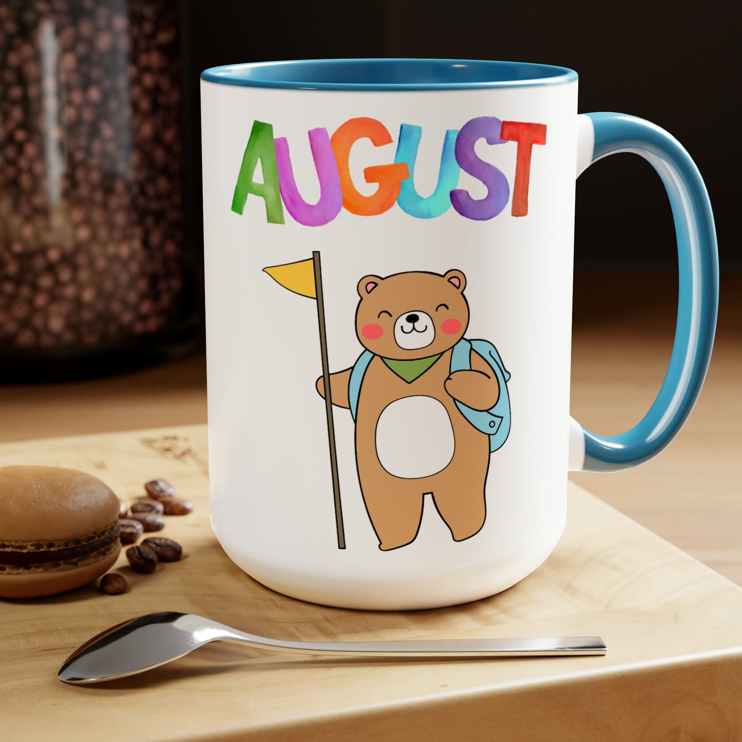 August Two-Tone Coffee Mugs, 15oz