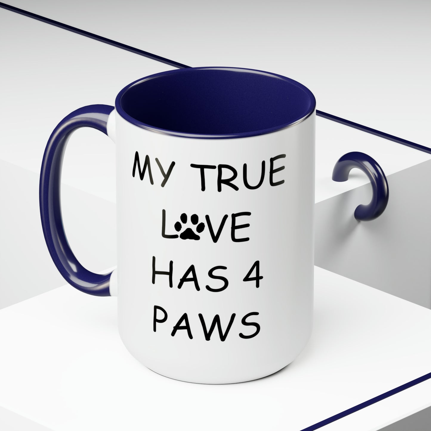 True Love Two-Tone Coffee Mugs, 15oz