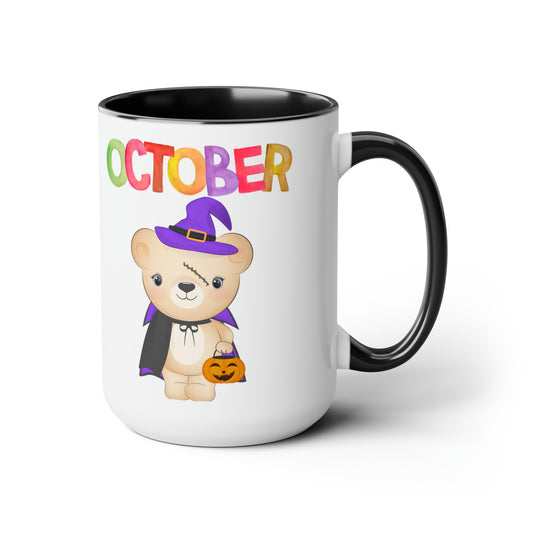 October Two-Tone Coffee Mugs, 15oz