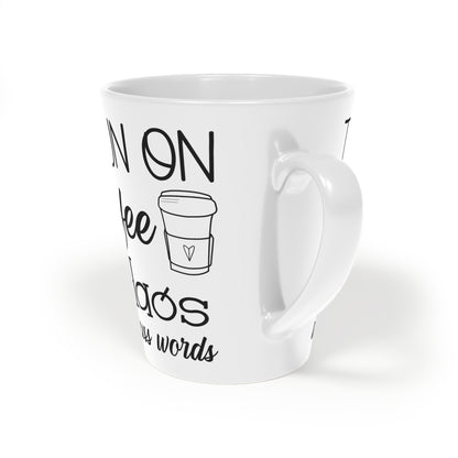 Coffee and Chaos Latte Mug, 12oz