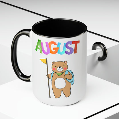August Two-Tone Coffee Mugs, 15oz
