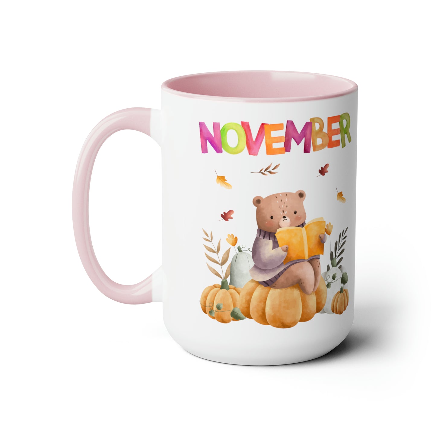 November Two-Tone Coffee Mugs, 15oz