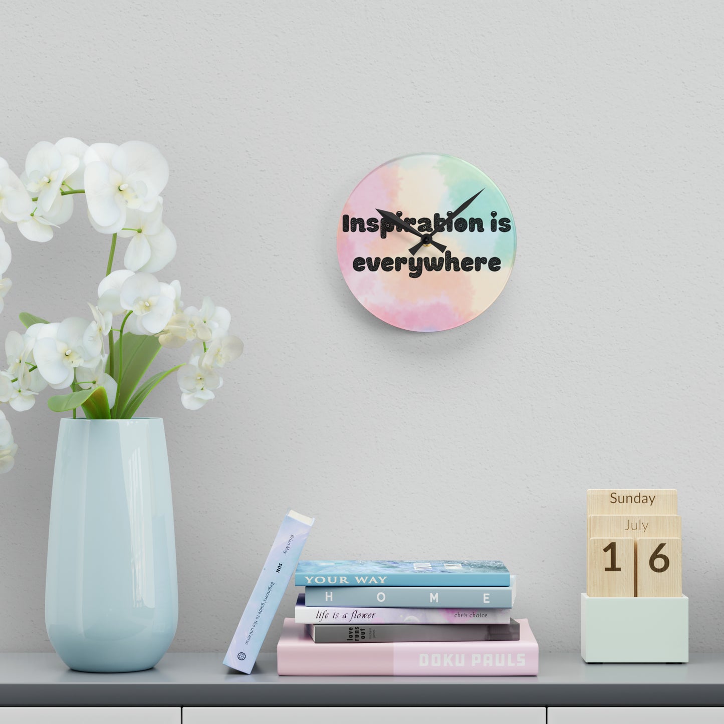Inspiration is everywhere clock