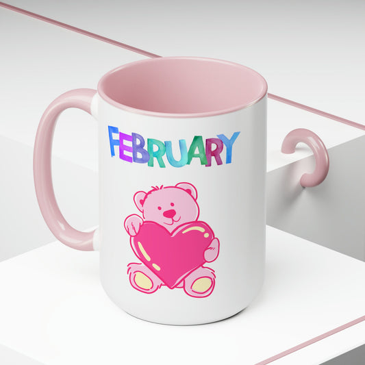 February Two-Tone Coffee Mugs, 15oz