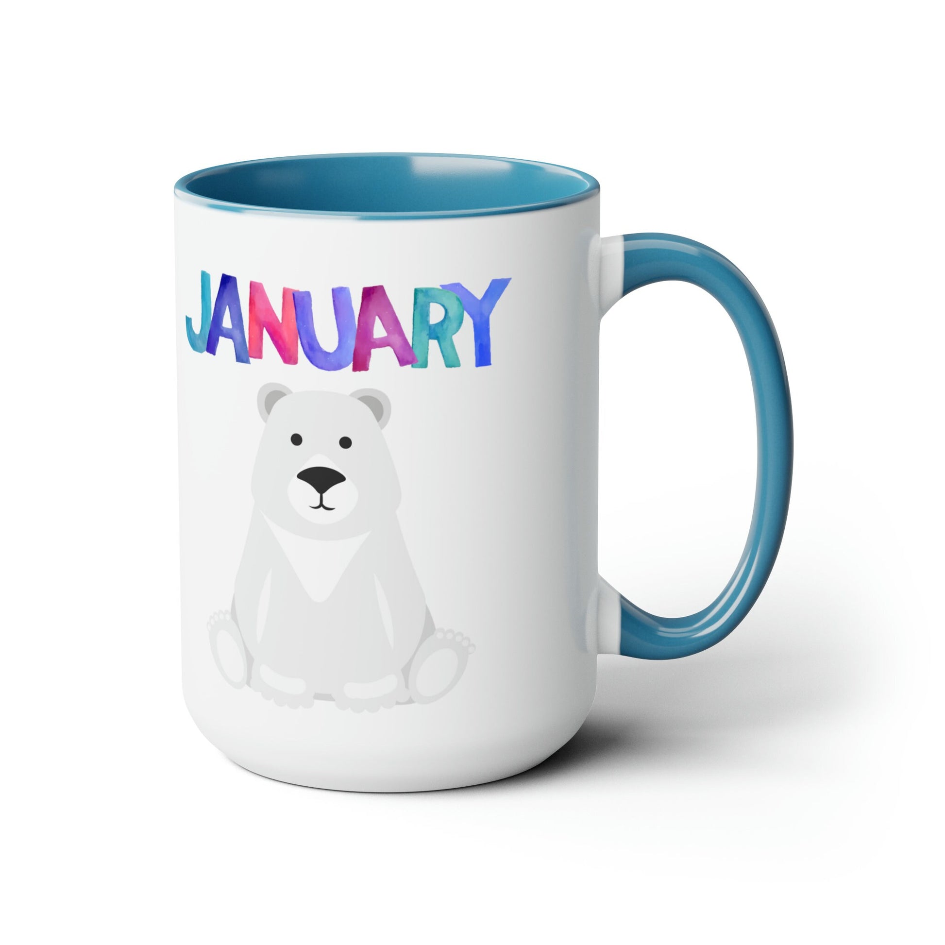 January Two-Tone Coffee Mugs, 15oz