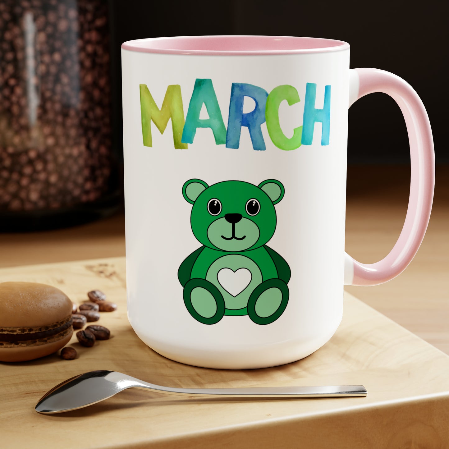 March Two-Tone Coffee Mugs, 15oz